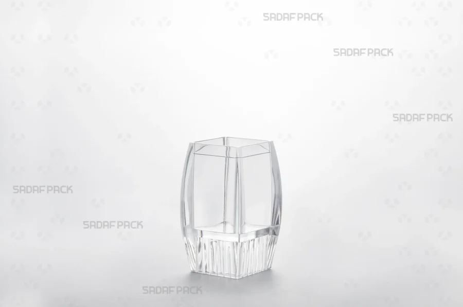 A three-quarter angle view of the Azin 3 Raised Bottom container's body, showing the depth and the unique raised bottom feature.