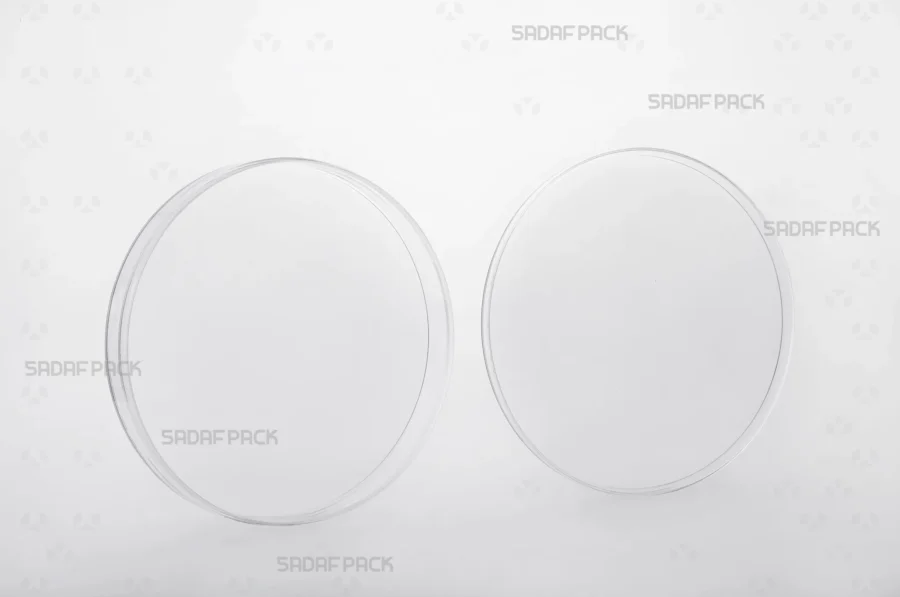 The 12 Core Crystal Container with its lid and body separated side by side, displaying the interior space and the precise fit of the components.