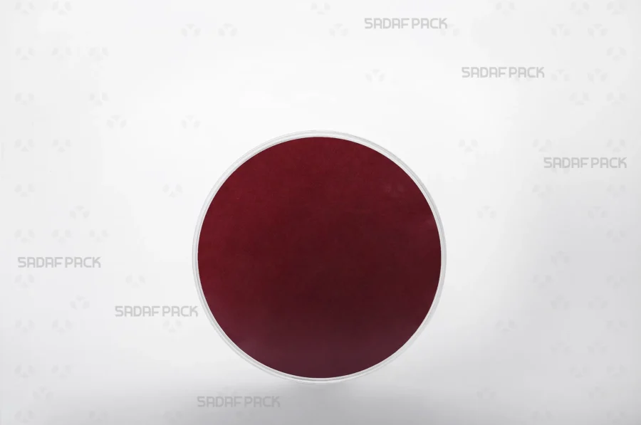 The 12 flat Crystal container with size 12 crimson Cardboard Pad