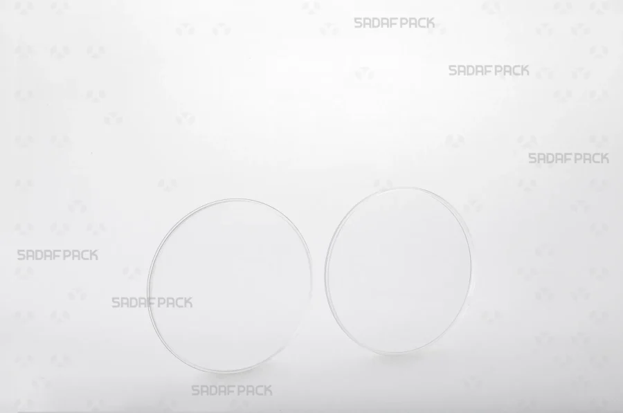 The 7.5 Slim Crystal container shown with its lid and body separated, displaying the clean interior space for spices.