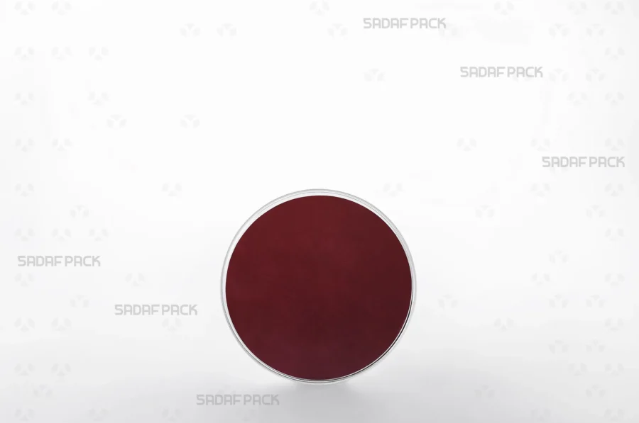 The 9.5 flat Crystal container with size 9.5 crimson Cardboard Pad