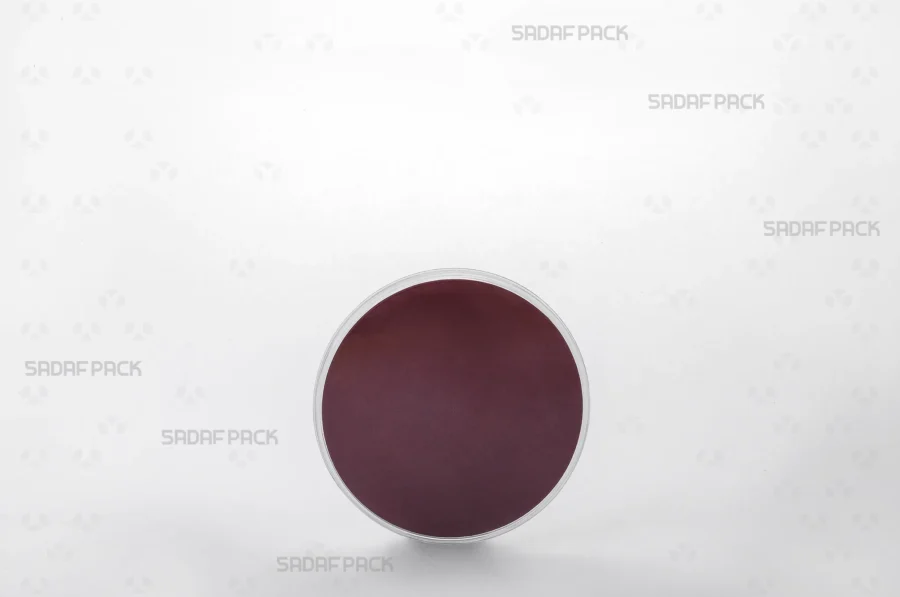 The 9.5 slim Crystal container with size 9.5 crimson Cardboard Pad
