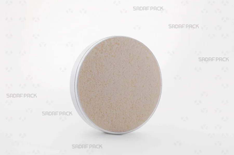 A 12 Core España container filled with high-quality coconut powder, demonstrating its suitability for export-grade products.