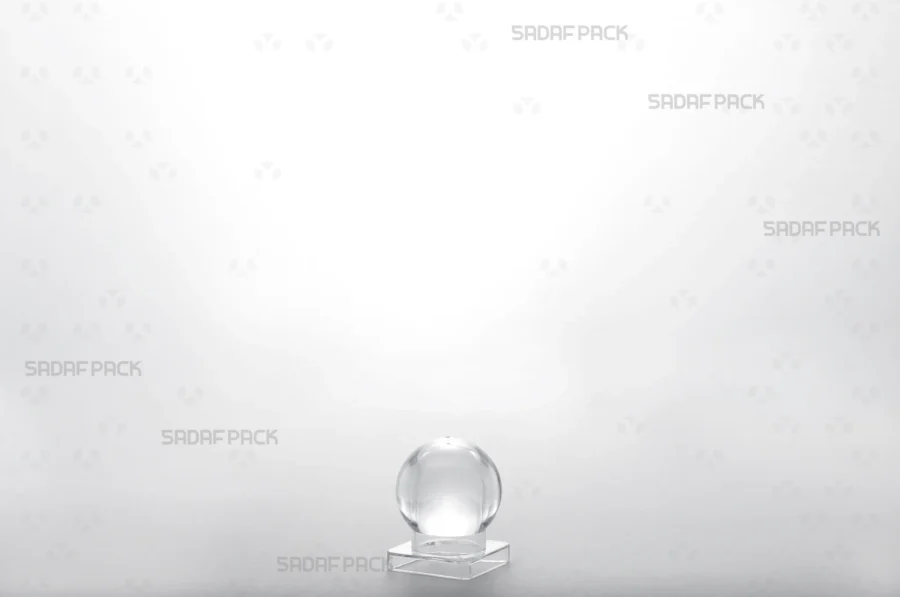 A detailed three-quarter view of the Sadaf 2 container's lid, highlighting its precise fit and clear material.