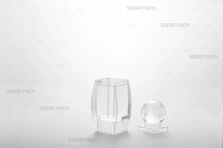 The Sadaf 2 Raised Bottom container with its lid and body separated side-by-side, displaying the internal capacity and precision-fit closure.