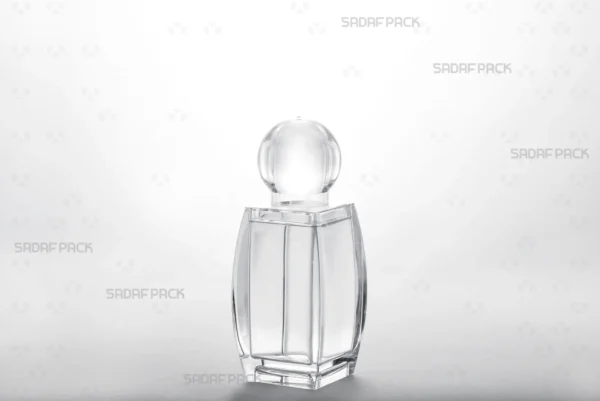 منظر ثلاثة أرباع لعبوة صدف 3 الكريستالية من صدف باك، حل تغليف أنيق للزعفران الفاخر.