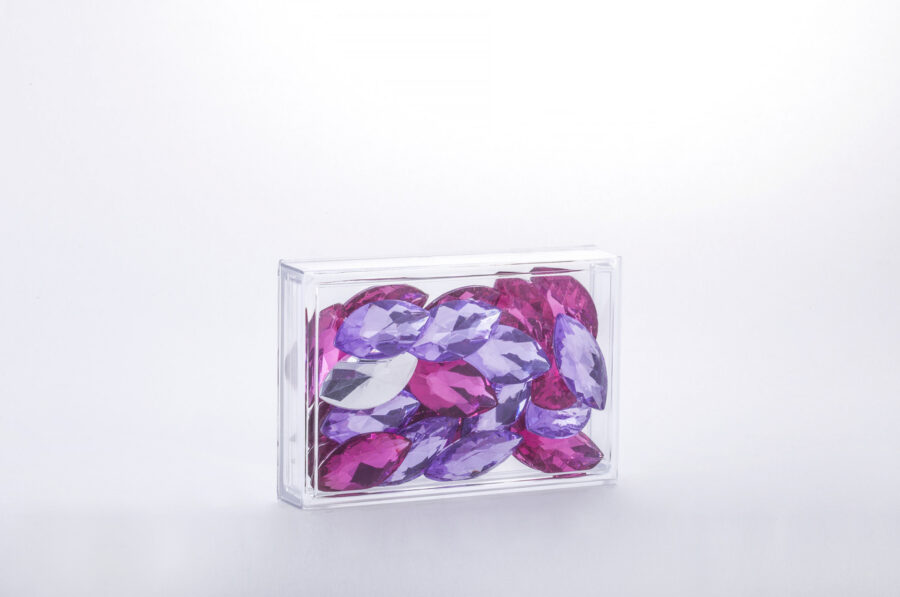 ##tt##-Saffron Rectangular Crystal Container - 4 (12.5)