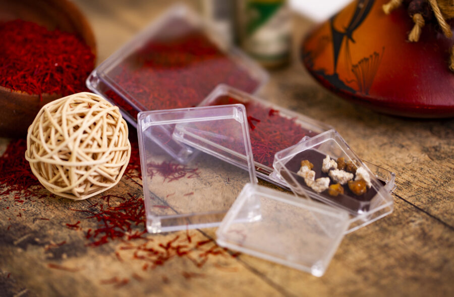 ##tt##-Saffron Rectangular Crystal Container - 4 (12.5)