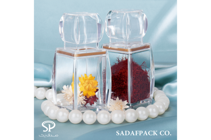 saffron packaging container for high volume