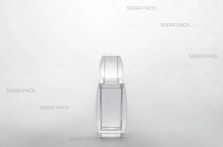 A front view of the Azin 2 container, highlighting its transparent poly-crystal structure and secure press-fit lid that preserves freshness.