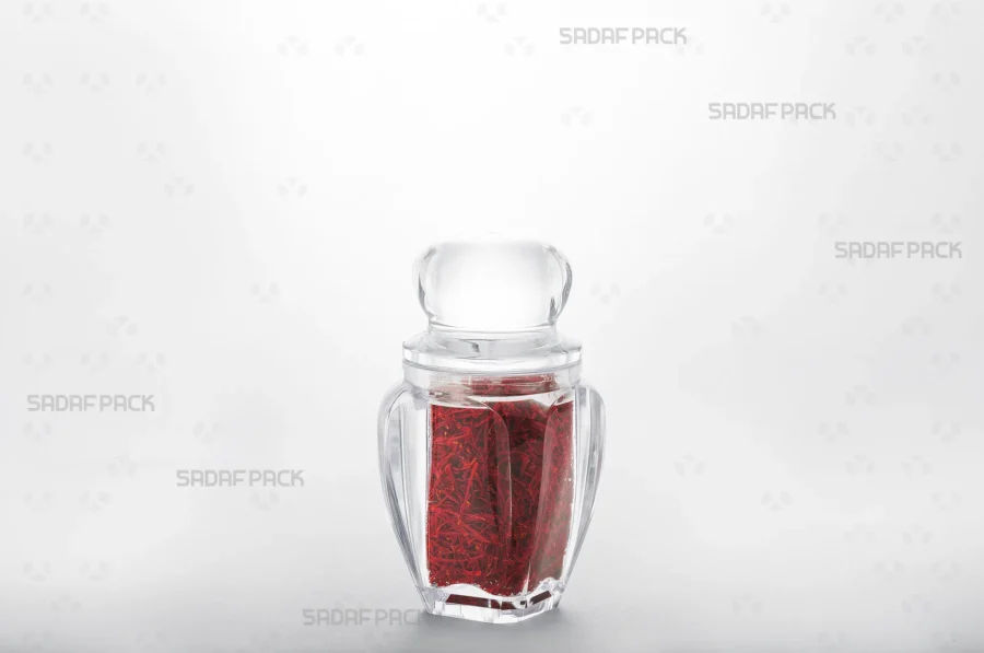 The Gohar 3 container filled with high-quality saffron, making it an excellent choice for export packaging. 