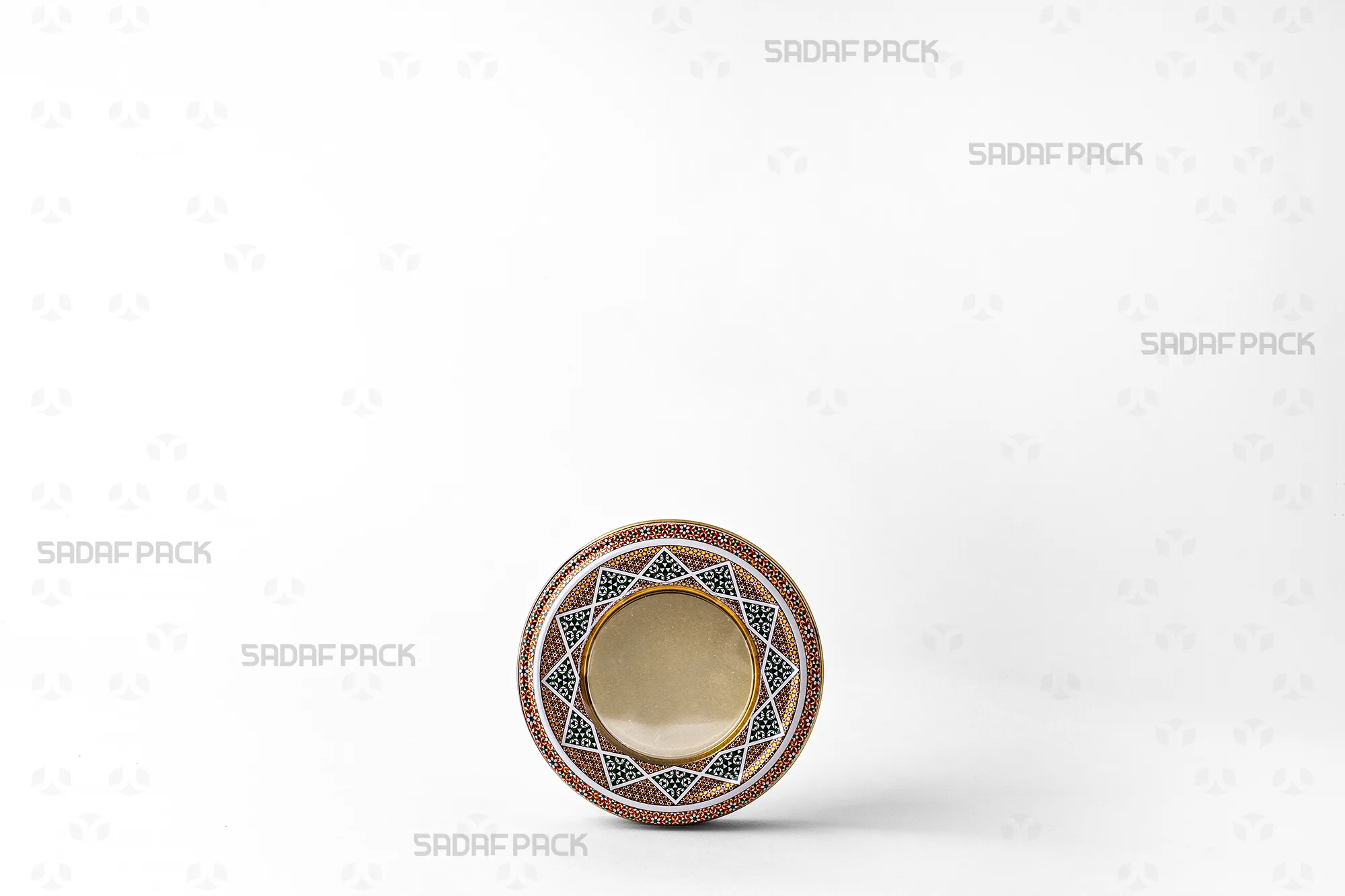 Front angle view of the 10 gram Metal Tin, showing its cylindrical metal structure and tight-fitting lid.